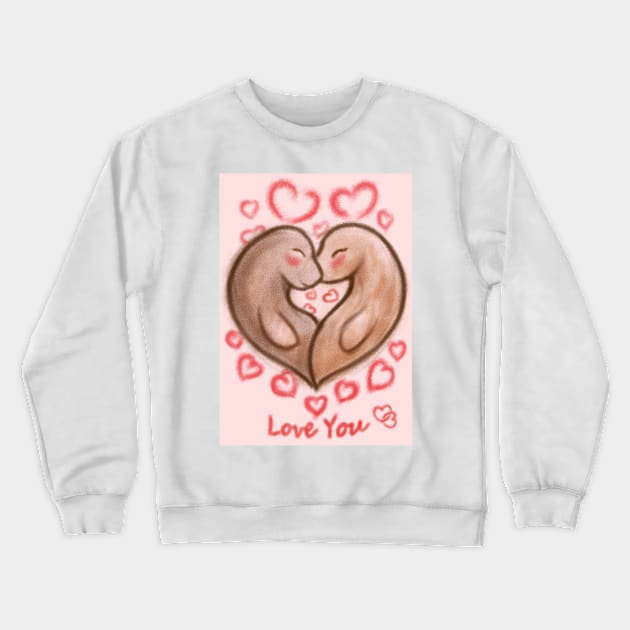 Love sea seals Crewneck Sweatshirt by Zimart